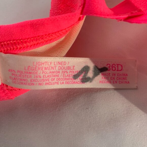 Pink VS Ladder Back Floral Overlay Bra - Picture 13 of 14